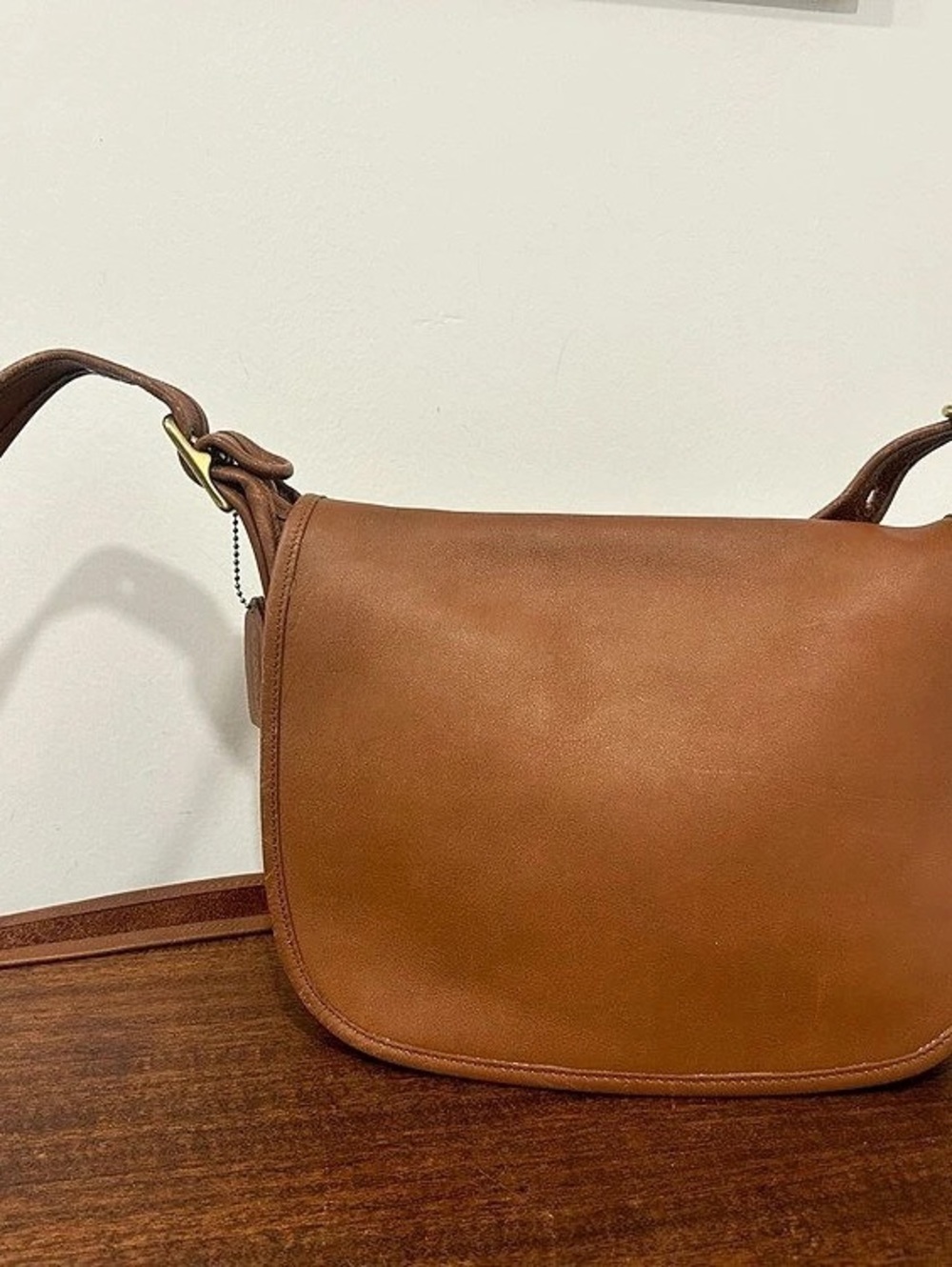 Coach Saddle Bag Leather Crossbody in Brown vintage Coach Patricia Legacy